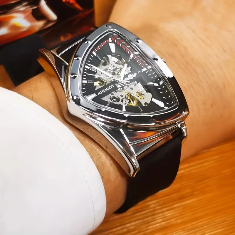 Luxury Watch Rubber Strap - WINNER Męski Luksusowy Zegarek Mechaniczny Wojskowy