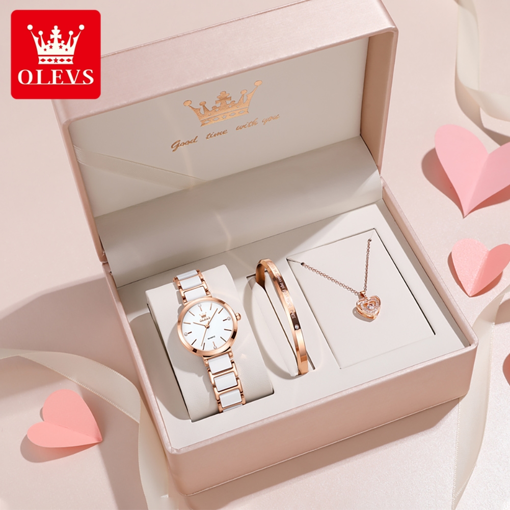 Luxury Watch Travel Case - OLEVS Damski Zegarek 5877 Luksusowy Elegancki