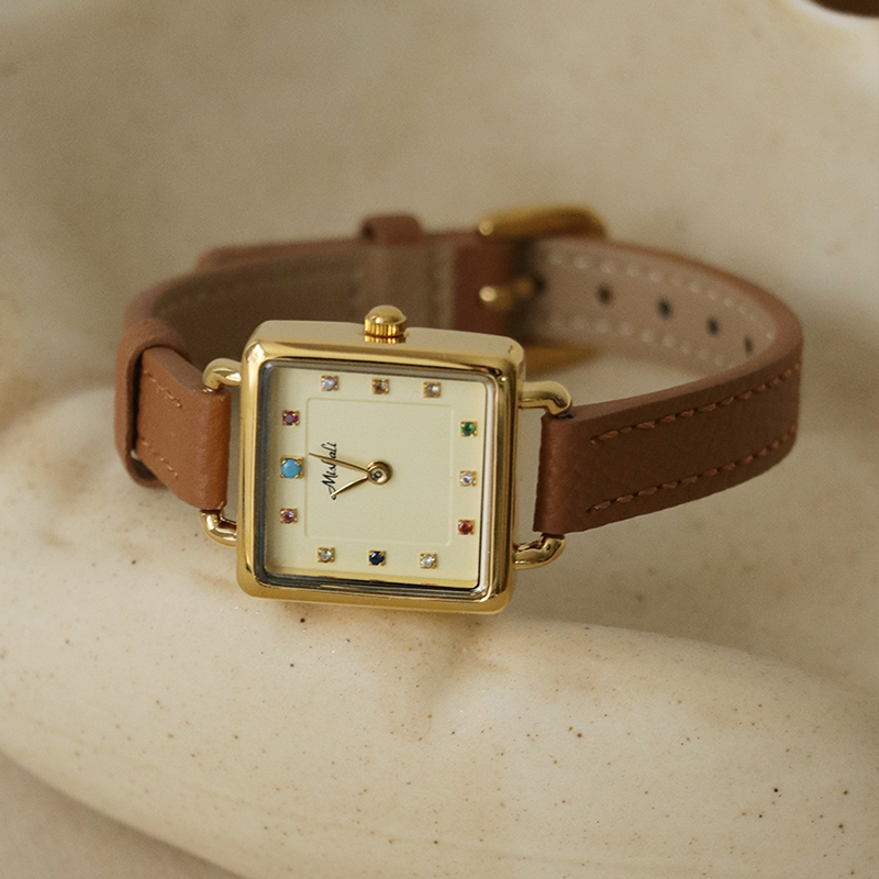 Luxury Watch Leather Strap - Oryginalny zegarek damski, styl studencki, lekki
