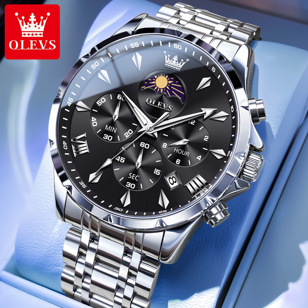 Luxury Watch Maker - Zegarek męski OLEVS 3653 z kalendarzem