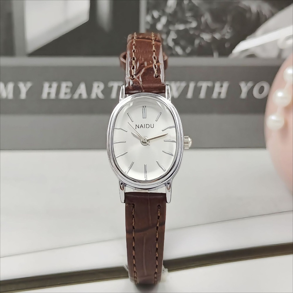 Luxury Watch Leather Strap - Zegarek damski marki modowej z owalną