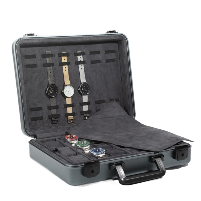 Luxury Watch Travel Case - Aluminiowe luksusowe pudełko na zegarek Duże