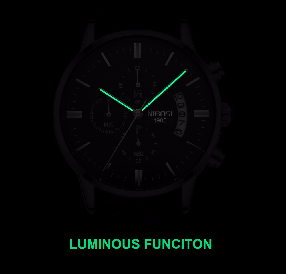 NIBOSI czarny zegarek kwarcowy – Luxury Watch Maker recenzja i cena