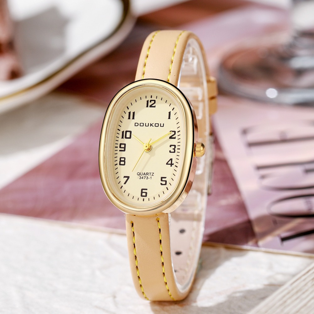 Luksusowe owalne zegarki damsk – Luxury Watch Leather Strap recenzja i cena