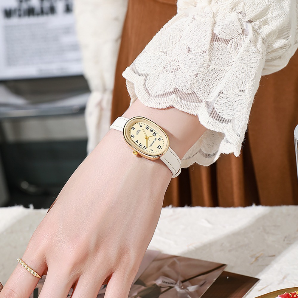 Luksusowe owalne zegarki damsk – Luxury Watch Leather Strap recenzja i cena