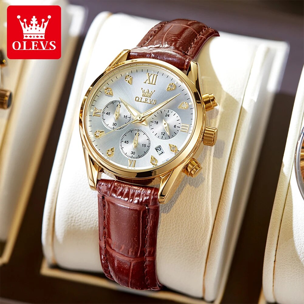 OLEVS 5523 zegarki damskie skó – Luxury Watch Leather Strap recenzja i cena