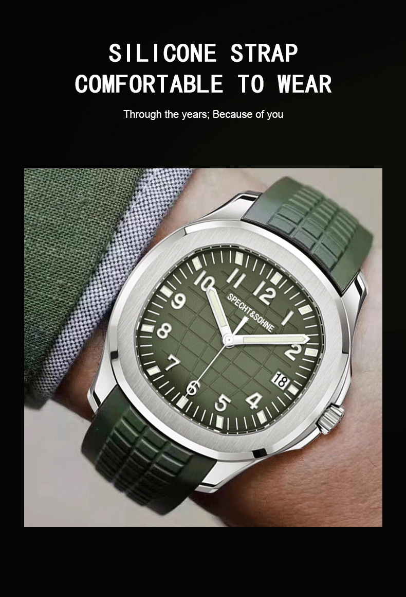 2025 nowe męskie zegarki autom – Luxury Watch Rubber Strap recenzja i cena