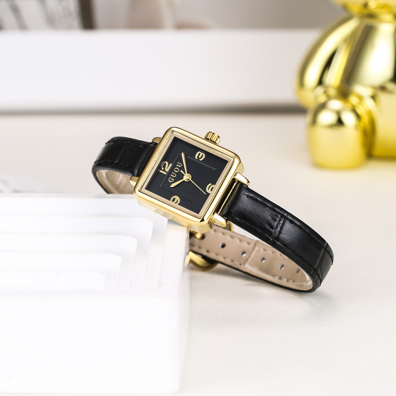 Zegarek damski z skórzanym pas – Luxury Watch Leather Strap recenzja i cena