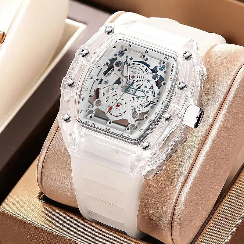 Zegarek kwarcowy Tonneau Fashi – Luxury Watch Rubber Strap recenzja i cena