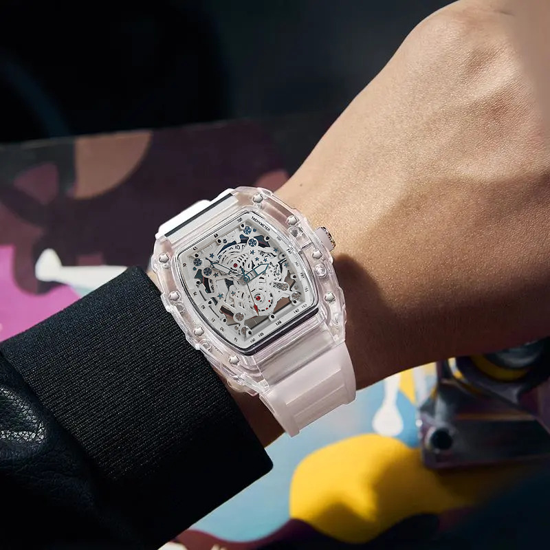 Zegarek kwarcowy Tonneau Fashi – Luxury Watch Rubber Strap recenzja i cena