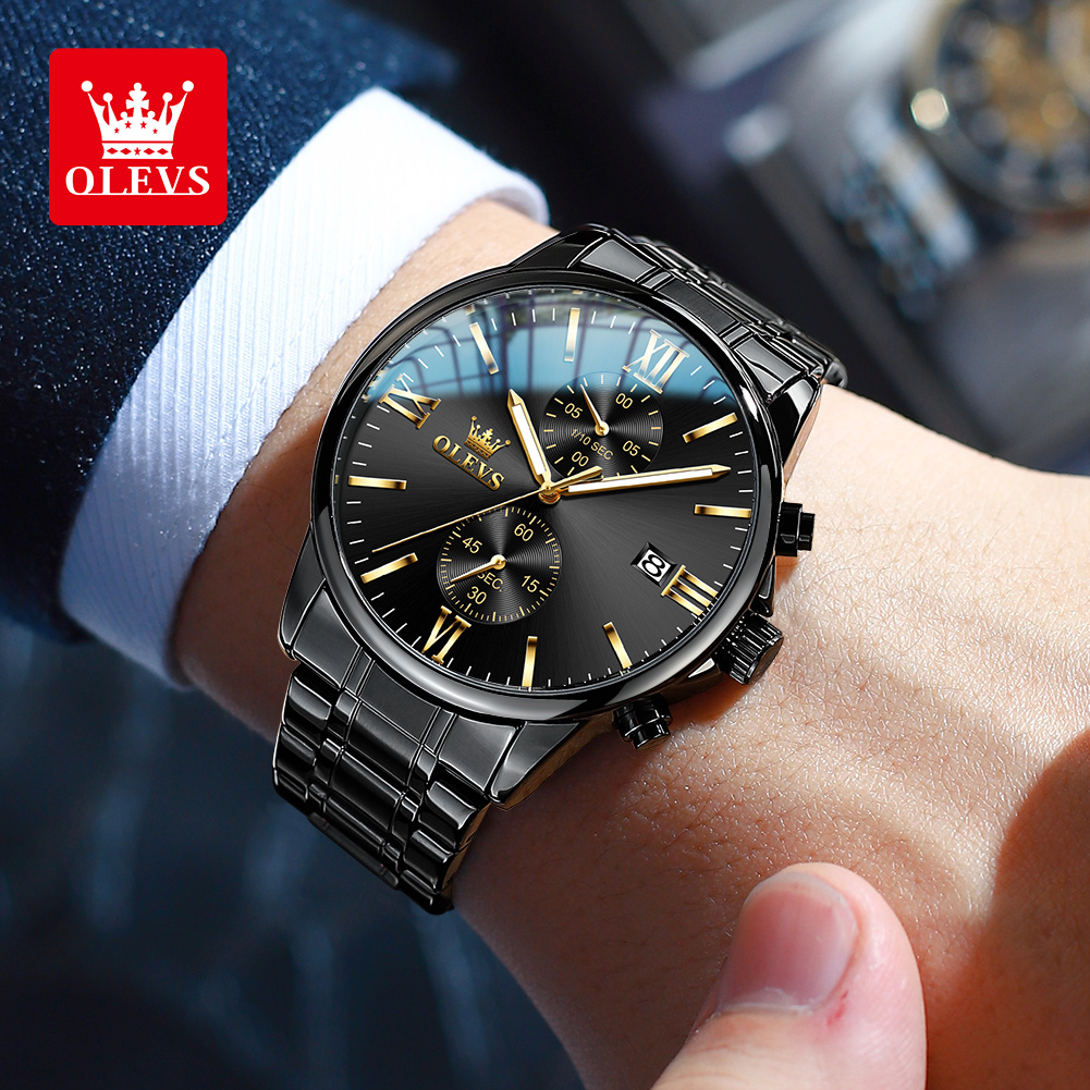 OLEVS 2886 klasyczny czarny ze – Luxury Watch Maker recenzja i cena