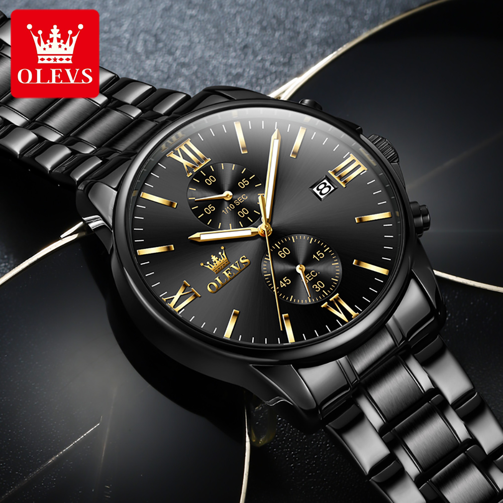 OLEVS 2886 klasyczny czarny ze – Luxury Watch Maker recenzja i cena