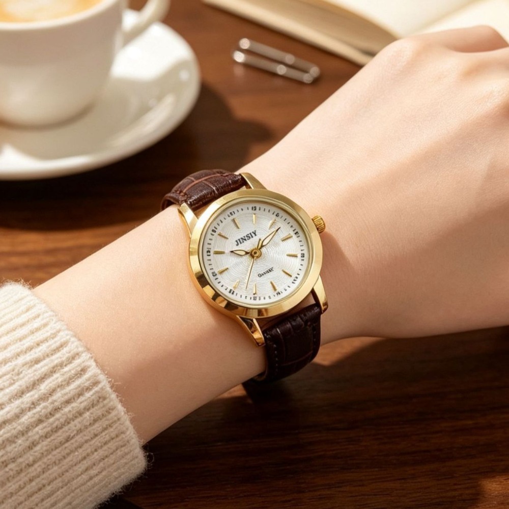 Zegarek kwarcowy z modnym skór – Luxury Watch Leather Strap recenzja i cena