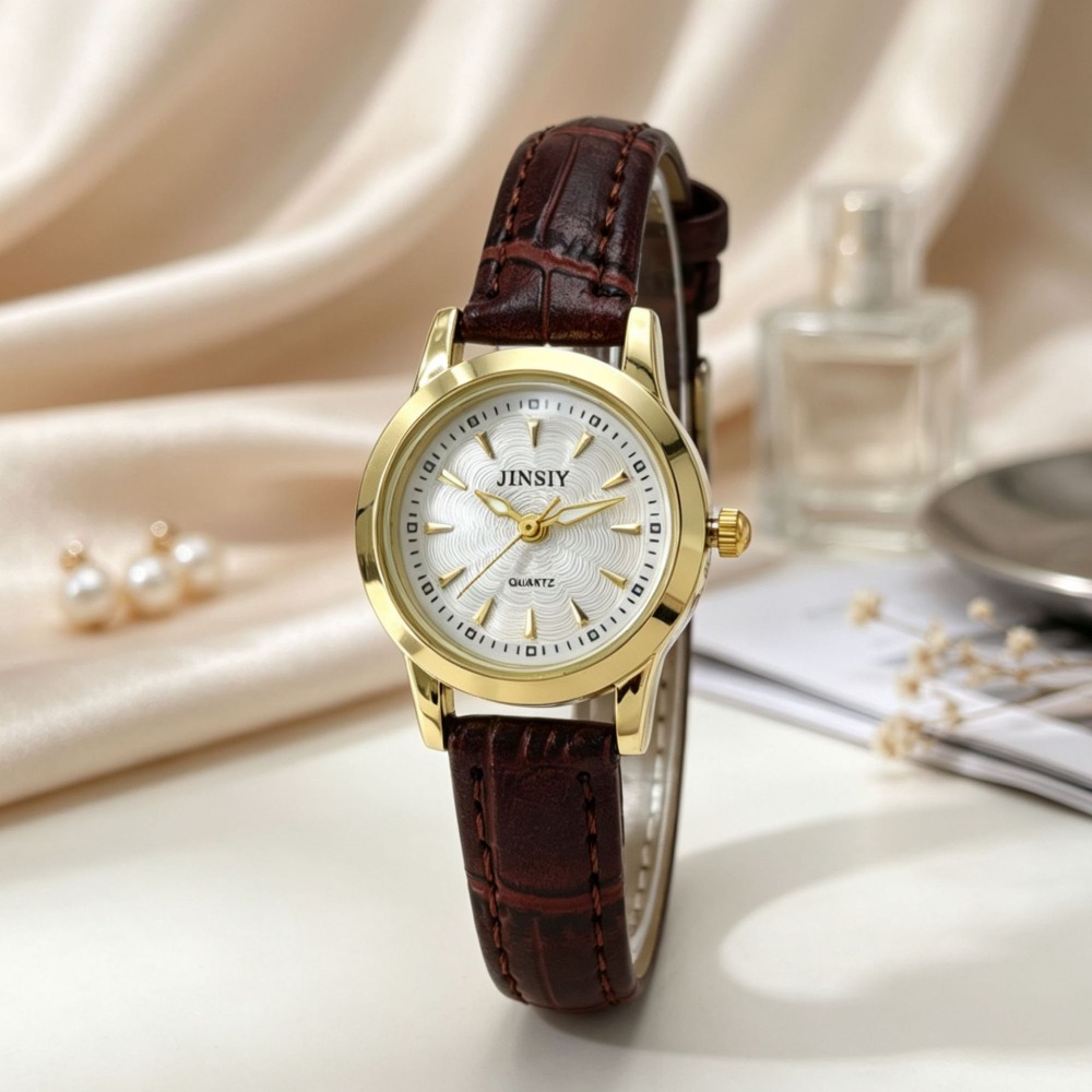 Zegarek kwarcowy z modnym skór – Luxury Watch Leather Strap recenzja i cena