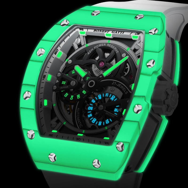 Zegarek męski mechaniczny BONE – Luxury Watch Rubber Strap recenzja i cena