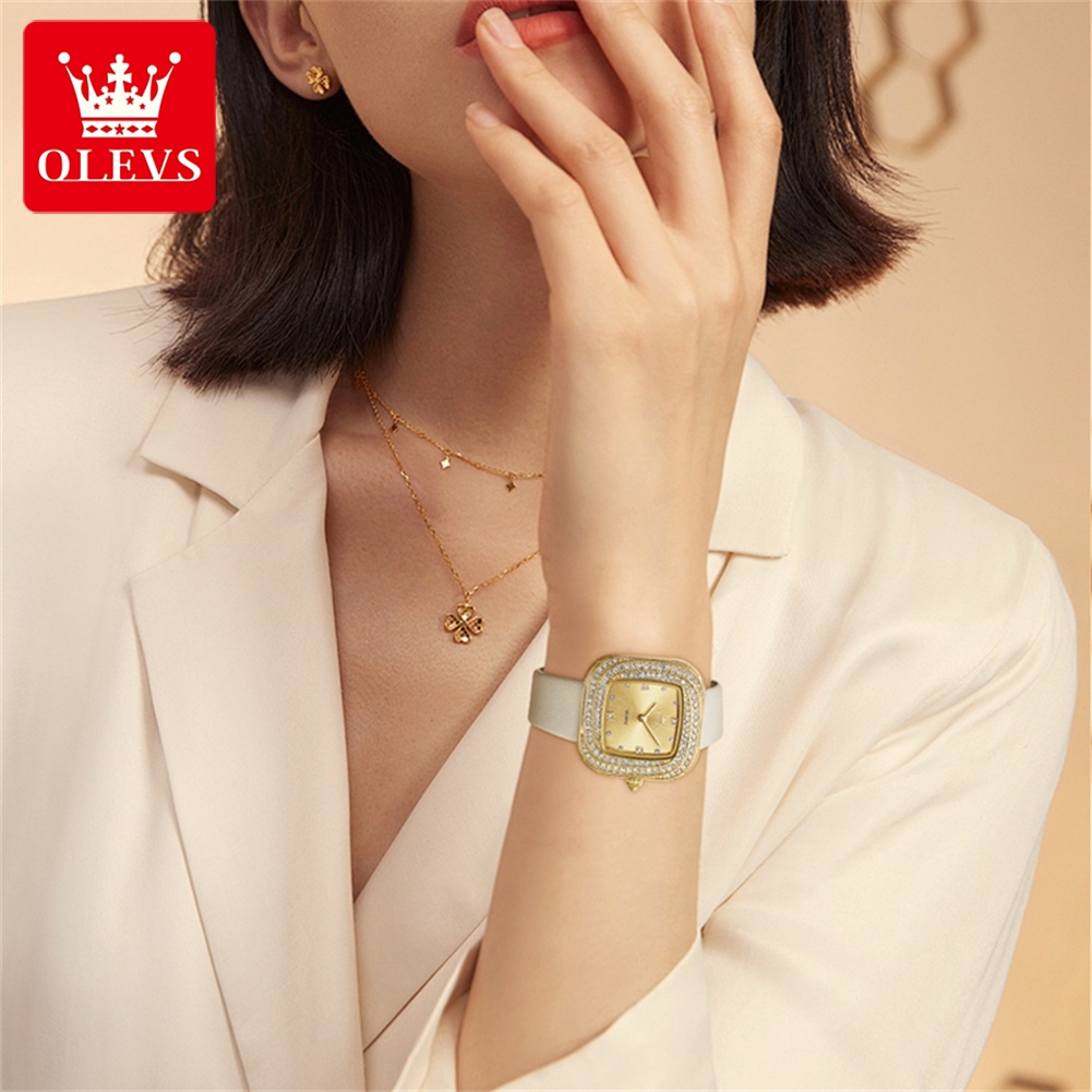 OLEVS Modny Damski Zegarek Kwa – Luxury Watch Leather Strap recenzja i cena
