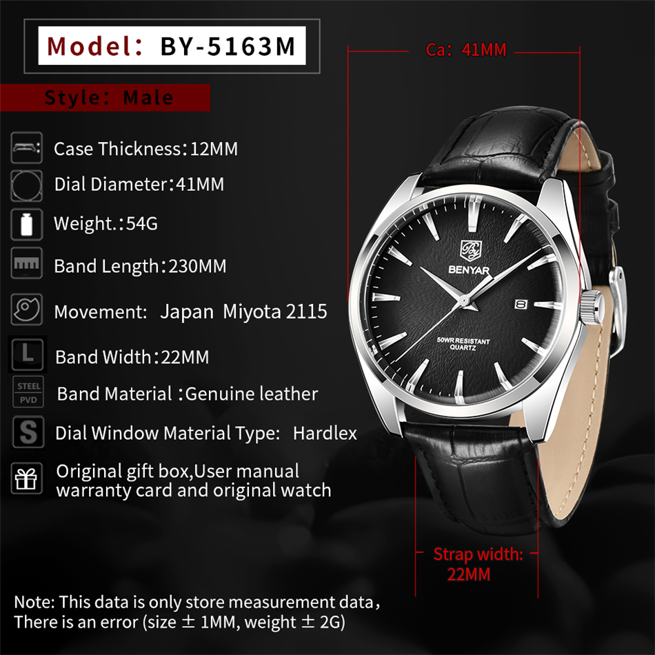 Benyar 5163 Luksusowe zegarki  – Luxury Watch Maker recenzja i cena