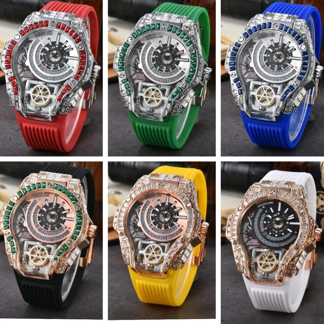 Zegarki męskie luksusowe z peł – Luxury Watch Rubber Strap recenzja i cena