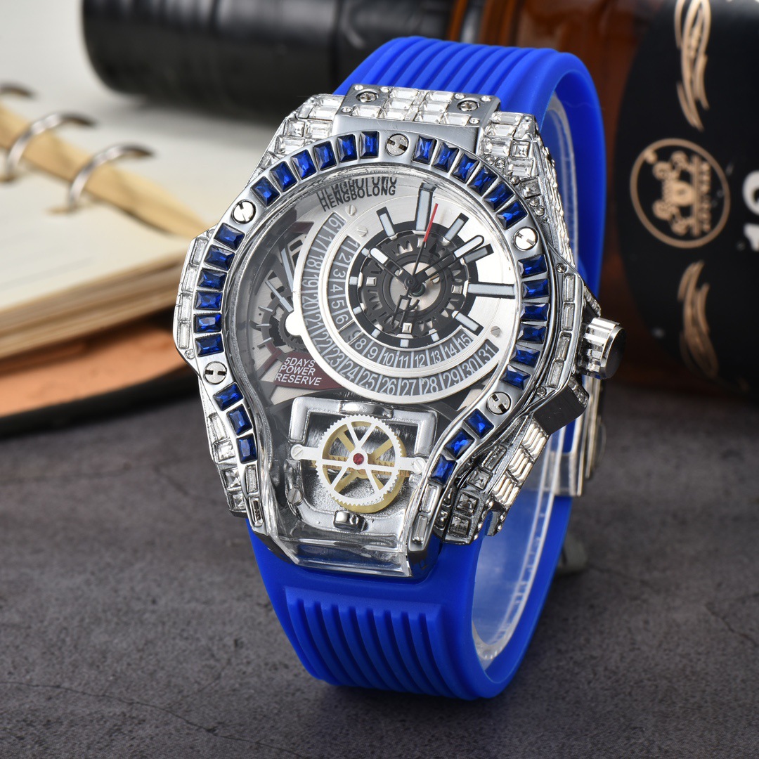 Zegarki męskie luksusowe z peł – Luxury Watch Rubber Strap recenzja i cena