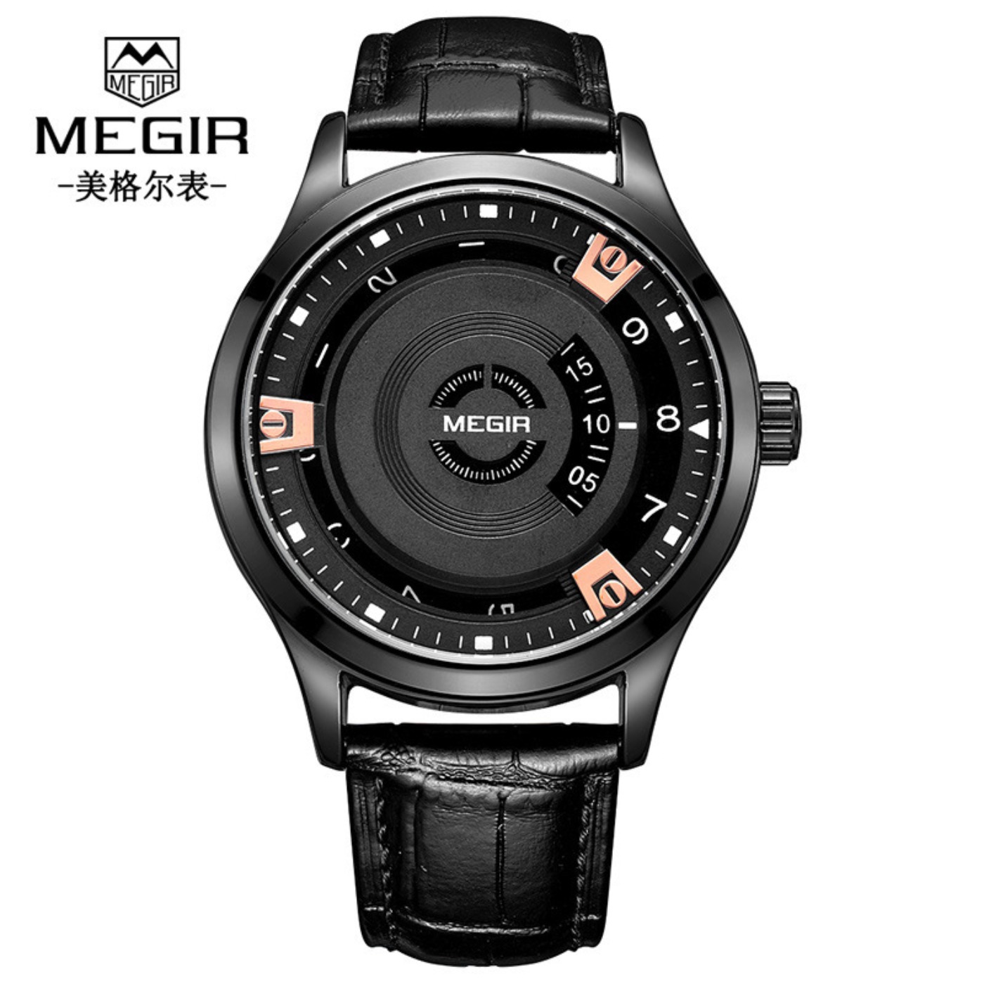 Zegarki męskie MEGIR, luksusow – Luxury Watch Leather Strap recenzja i cena