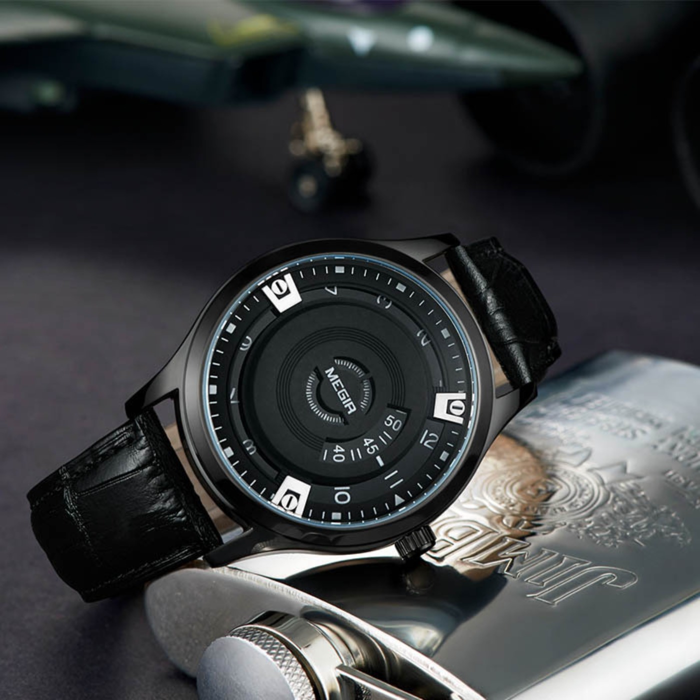 Zegarki męskie MEGIR, luksusow – Luxury Watch Leather Strap recenzja i cena