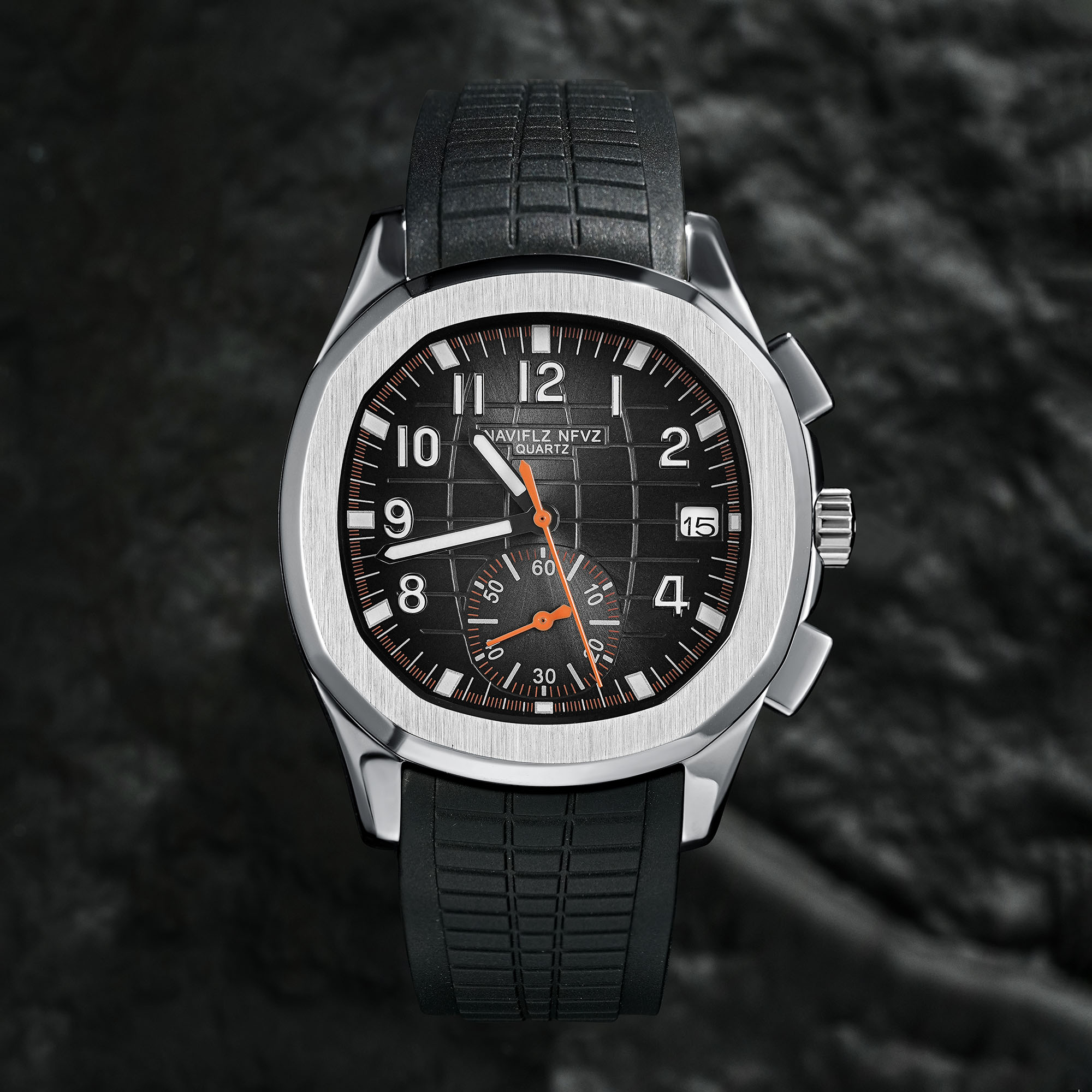 Luksusowy zegarek męski 40 mm  – Luxury Watch Rubber Strap recenzja i cena