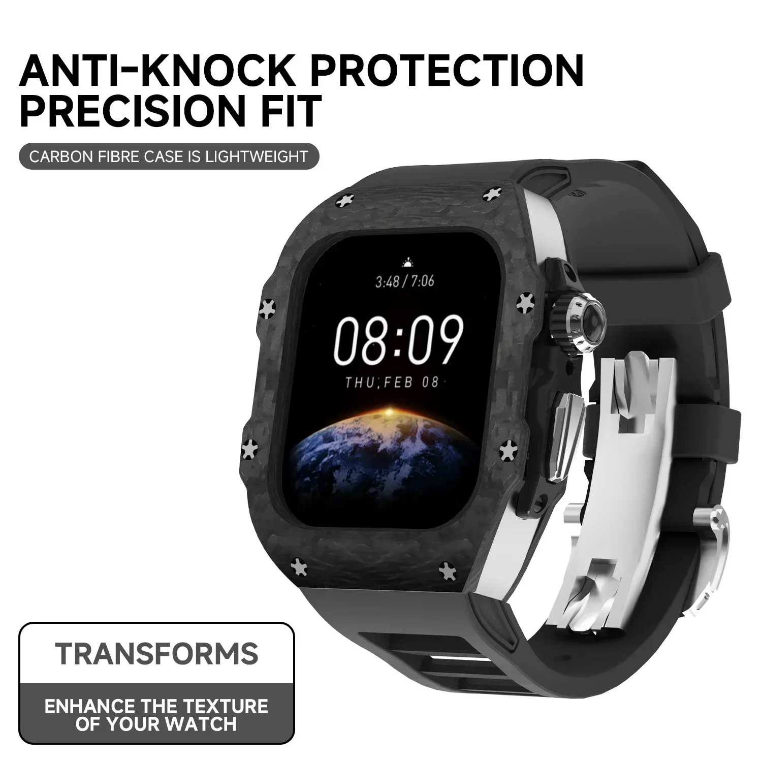 Obudowa z włókna węglowego do  – Luxury Watch Rubber Strap recenzja i cena