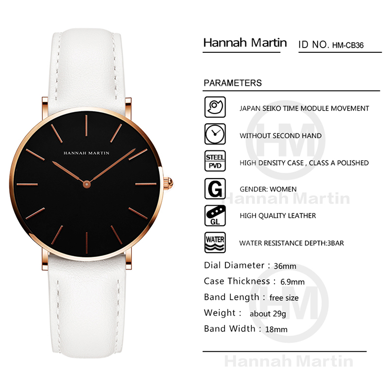 Hannah Martin gorący nowy pani – Luxury Watch Leather Strap recenzja i cena